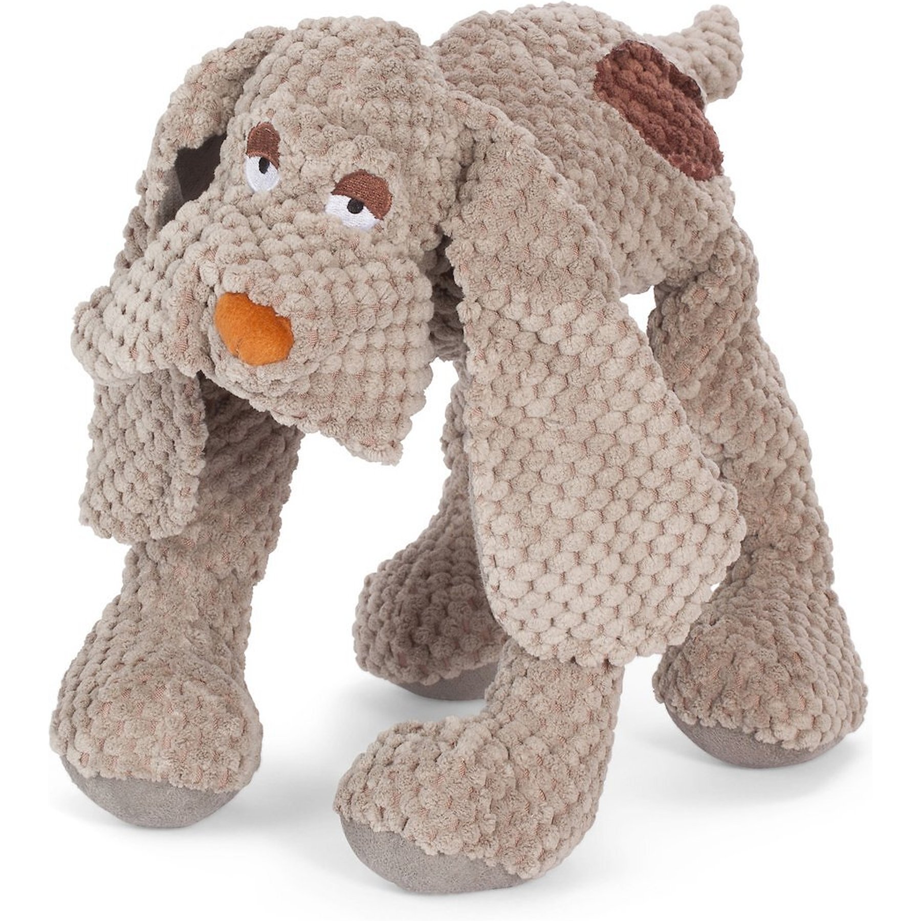 FAB DOG Floppy Squeaky Plush Dog Toy, Beige Large 