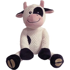 Fab Dog Floppy Cow Squeaky Plush Dog Toy, Small 