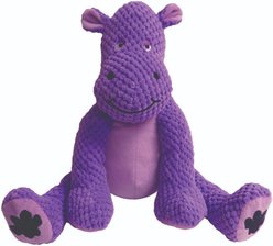 fabdog Floppy Hippo Squeaky Plush Dog Toy, Small 