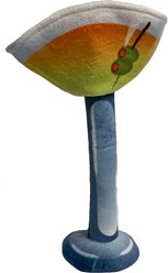 Fab Dog Fabtough Martini Squeaky Plush Dog Toy, Small 