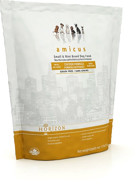 Horizon Amicus Small & Mini Breed Grain-Free Chicken Formula Dry Dog Food, 11-lb bag slide 1 of 6
