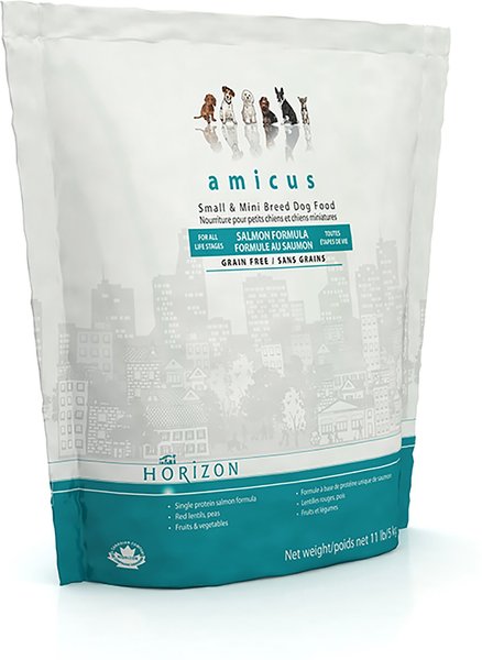 Horizon Amicus Small & Mini Breed Grain-Free Salmon Formula Dry Dog Food, 5.5-lb bag slide 1 of 6
