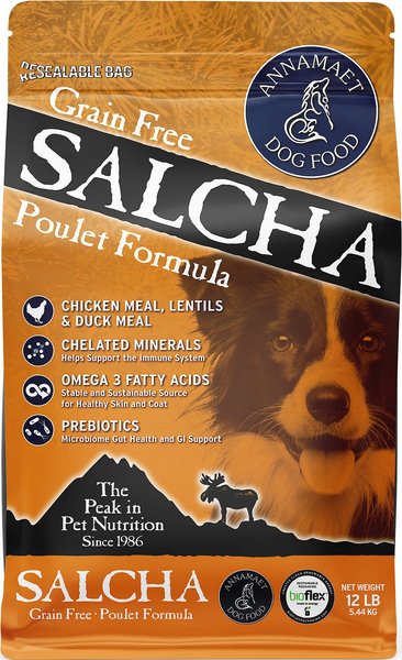 Annamaet Grain-Free Salcha Poulet Formula Dry Dog Food, 12-lb bag slide 1 of 6