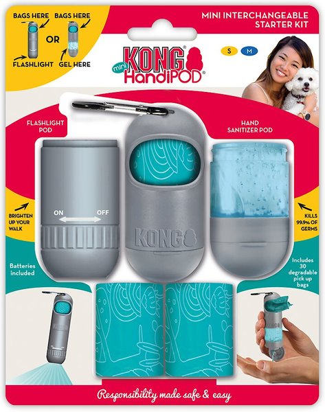 KONG HandiPOD Interchangeable Starter Kit Dog Poop Bag Dispenser, Mini slide 1 of 7