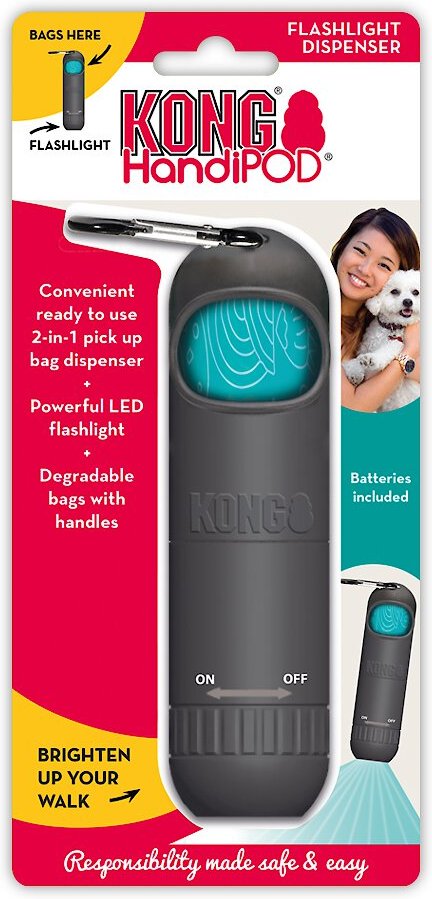 KONG HandiPOD Flashlight Dog Poop Bag Dispenser Regular Chewy