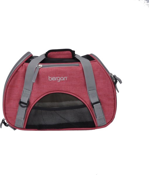 Bergan Comfort Airline-Approved Dog & Cat Carrier Bag, Berry Pink/Grey, Small slide 1 of 7