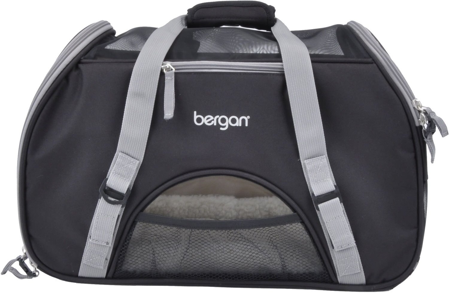 BERGAN Comfort AirlineApproved Dog & Cat Carrier Bag, Black/Brown