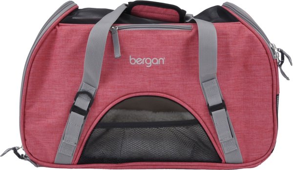 Bergan Comfort Airline-Approved Dog & Cat Carrier Bag, Berry Pink/Grey, Large slide 1 of 6