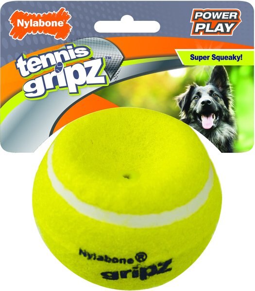 Discontinued NYLABONE Power Play Gripz Tennis Ball Dog Toy, Large