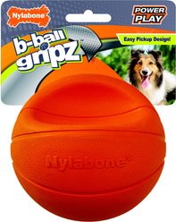 Nylabone Power Play Basketball B-Ball Gripz Dog Toy, Medium