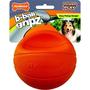 Nylabone Power Play Basketball B-Ball Gripz Dog Toy, Medium
