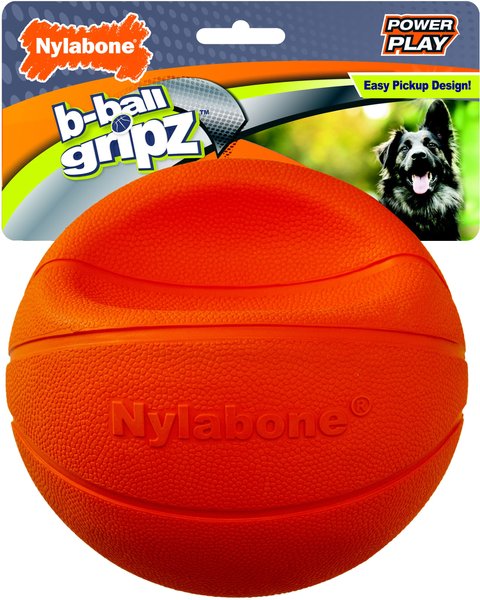 Nylabone Power Play Basketball B-Ball Gripz Dog Toy, Large slide 1 of 10
