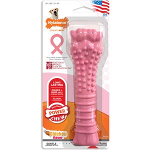 Nylabone Breast Cancer Awareness Dog Power Chew Toy Chicken, X-Large