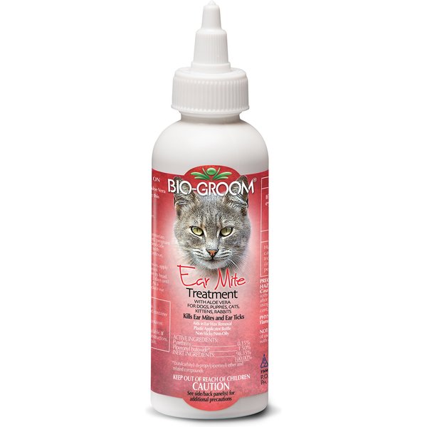 BIOGROOM Medication for Ear Mites for Dogs & Cats, 4oz bottle