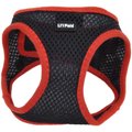 Li'l Pals Comfort Mesh Step In Back Clip Dog Harness, Black, 10 to 12-in chest