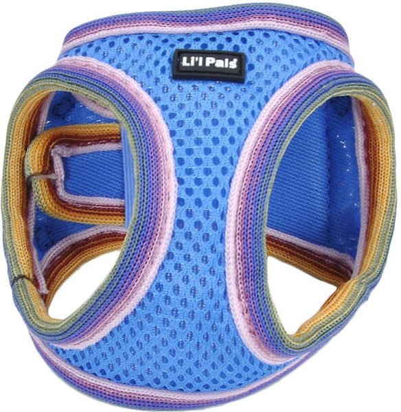 Li'l Pals Comfort Mesh Step In Back Clip Dog Harness, Blue Lagoon, 8 to 10-in chest slide 1 of 4