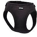Li'l Pals Microfiber Step In Back Clip Dog Harness, Black, 10 to 12-in chest