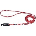 Li'l Pals E-Z Snap Patterned Dog Leash, Red & White Bones, 6-ft long, 3/8-in wide