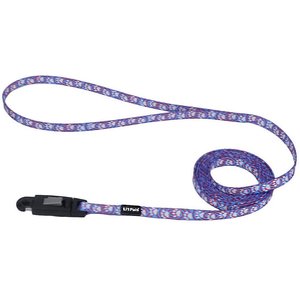 Li'l Pals E-Z Snap Patterned Dog Leash,  Light Blue Paw, 6-ft long, 3/8-in wide