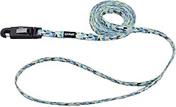 Li'l Pals E-Z Snap Patterned Dog Leash, Teal/Yellow/Grey Stained Glass, 6-ft long, 5/8-in wide