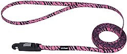 Li'l Pals E-Z Snap Patterned Dog Leash, Zebra Pink, 6-ft long, 3/8-in wide