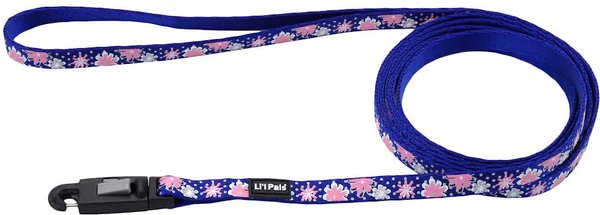 Li'l Pals Reflective Dog Leash, Flower with Dots, 6-ft long, 3/8-in wide slide 1 of 2