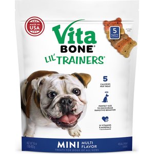 Vita Bone Lil Trainers Multi Flavor Mini Crunchy Dog Treats, 16-oz bag