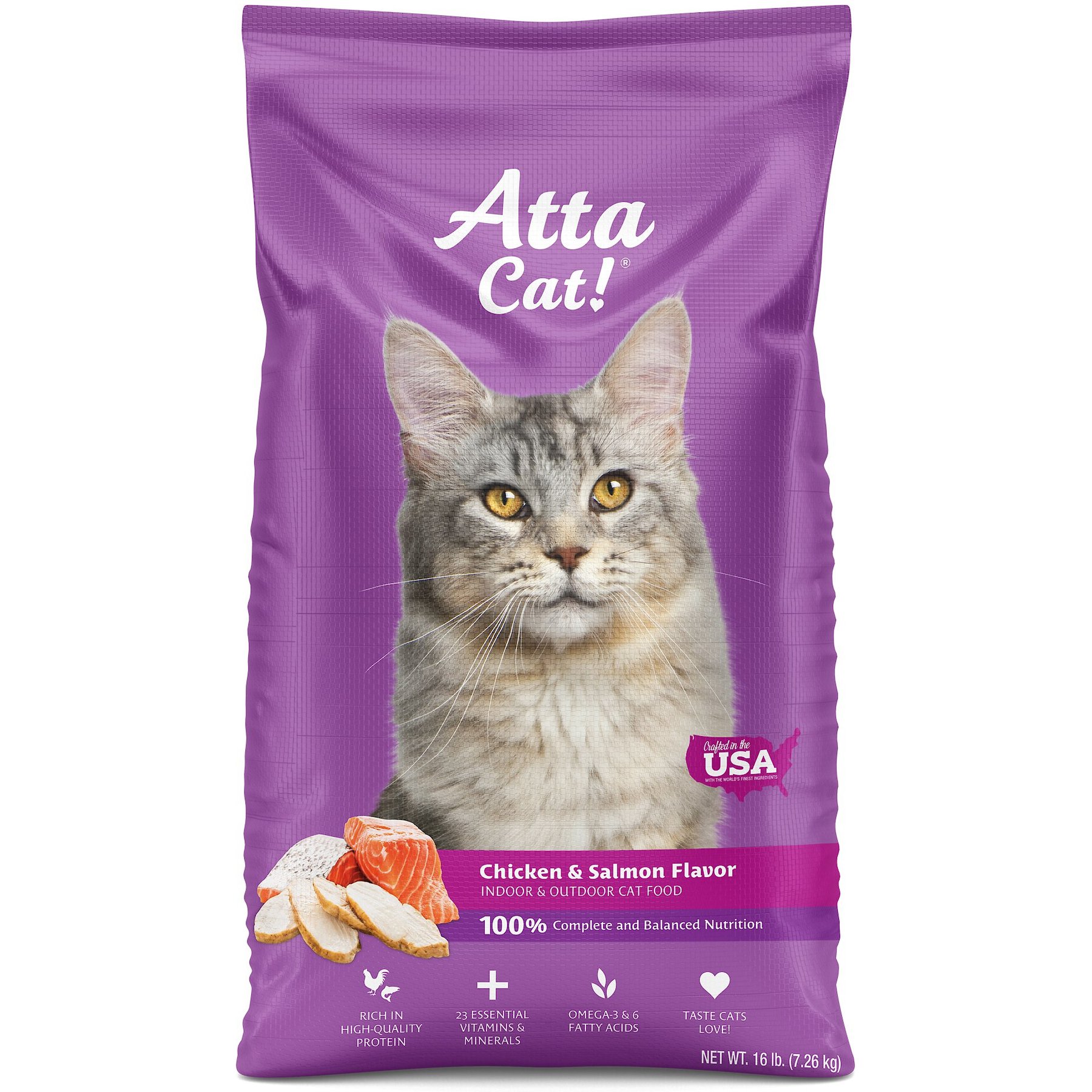 Atta Cat Chicken Salmon Flavor Dry Cat Food