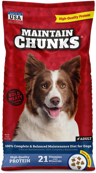 Maintain Chunks Meaty Flavor Dry Dog Food, 34-lb bag slide 1 of 8