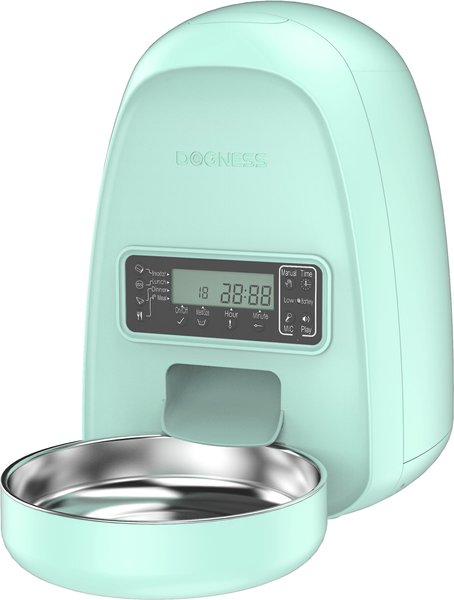 DOGNESS Mini Programmable Automatic Dog & Cat Feeder, Green slide 1 of 3