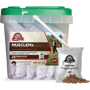 Formula 707 MuscleMx Muscle Care Hay Flavor Pellets Horse Supplement, 28 count