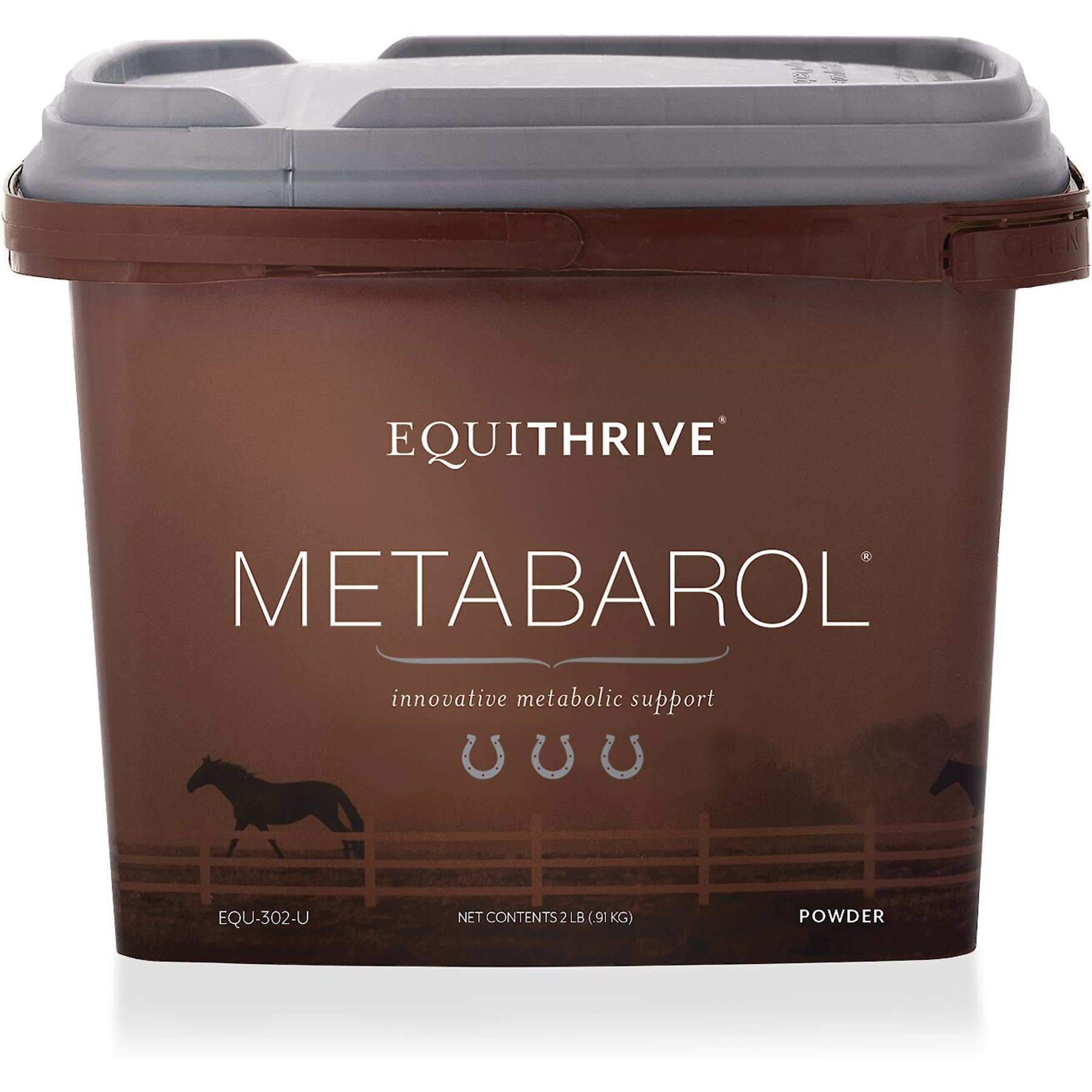 Equithrive Metabarol Metabolism Support Powder Horse Supplement, 2-lb tub