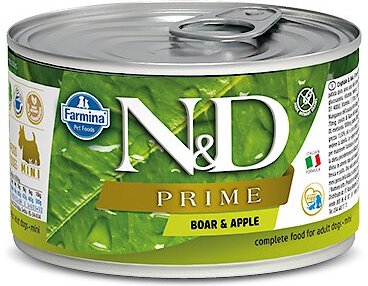 Farmina Natural & Delicious Prime Boar & Apple Canned Dog Food, 4.9-oz can, case of 6 slide 1 of 4