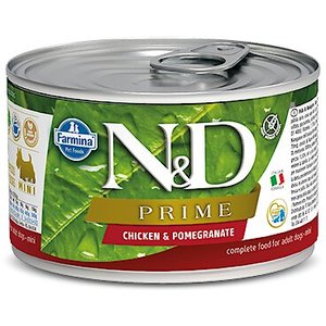 Farmina Natural & Delicious Prime Chicken & Pomegranate Canned Dog Food, 4.9-oz can, case of 6