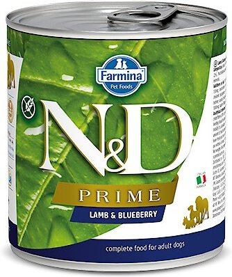 Farmina Natural & Delicious Prime Lamb & Blueberry Canned Dog Food, 10.05-oz can, case of 6 slide 1 of 4