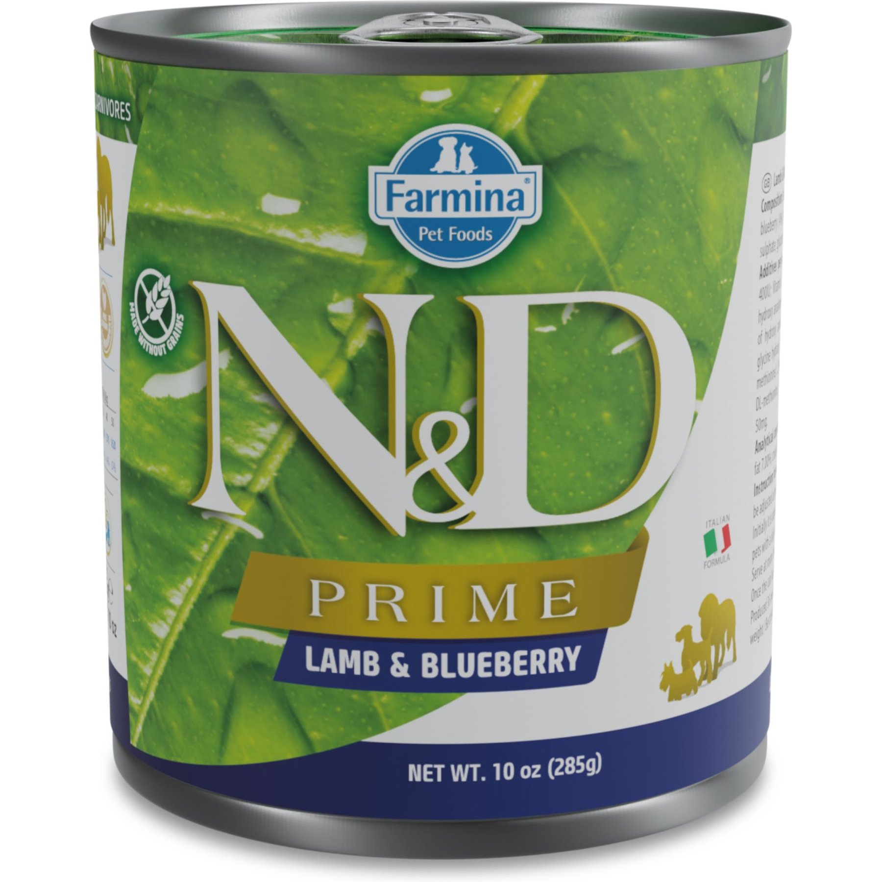 FARMINA Natural & Delicious Prime Lamb & Blueberry Canned Dog Food, 10