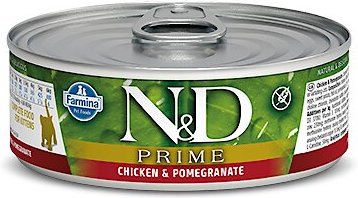 Farmina Natural & Delicious Kitten Prime Chicken & Pomegranate Canned Cat Food, 2.8-oz can, case of 12 slide 1 of 4