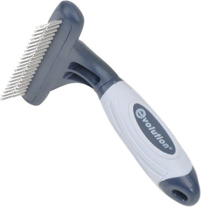 EVOLUTION Rotating Pins Undercoat Rake Dog Comb, Single Row