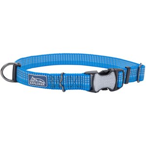K9 Explorer Brights Reflective Dog Collar, Lake, 8 to 12-in neck, 5/8-in wide