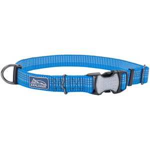 K9 Explorer Brights Reflective Dog Collar, Lake, 18 to 26-in neck, 1-in wide