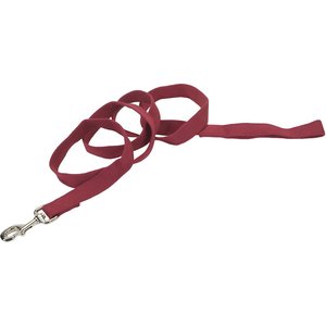 New Earth Soy Dog Leash, Cranberry, 6-ft, 1-in