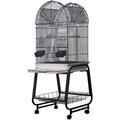 A&E Cage Company Open Top Dome Bird Cage & Removable Stand, Black