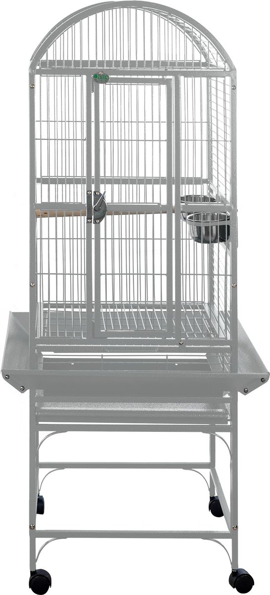 A&E CAGE COMPANY Dome Top Bird Cage, Platinum, XSmall