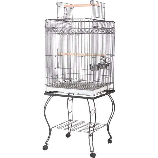 A&E CAGE COMPANY Economy Dome Top Bird Cage, Platinum
