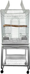 A&E Cage Company Play Top Bird Cage & Removable Stand, White