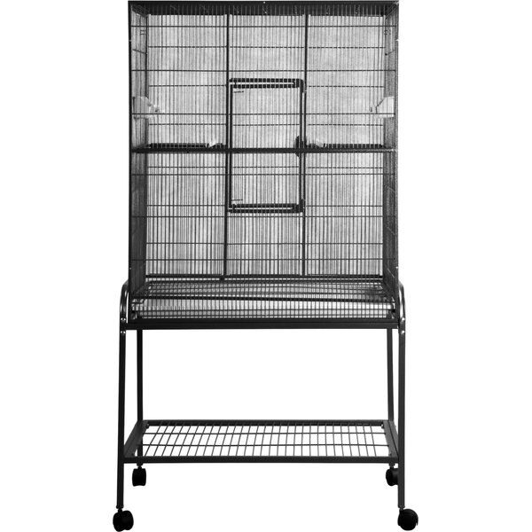A&E CAGE COMPANY Flight Bird Cage & Stand, Black