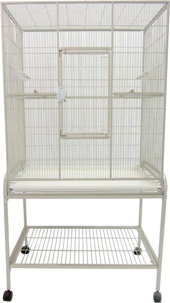 A&E Cage Company Flight Bird Cage & Stand, White slide 1 of 3