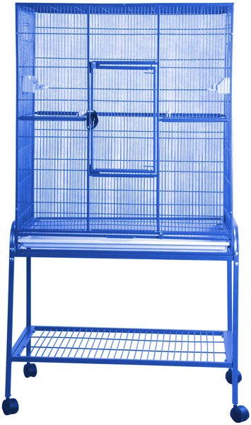 A&E Cage Company Flight Bird Cage & Stand, Blue slide 1 of 3