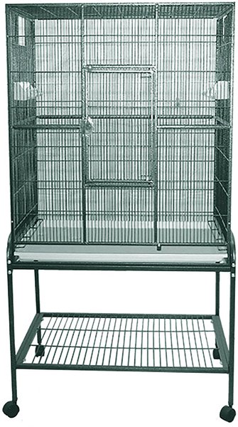 A&E Cage Company Flight Bird Cage & Stand, Green slide 1 of 3