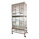 A&E Cage Company Double Stack Flight Bird Cage, Platinum